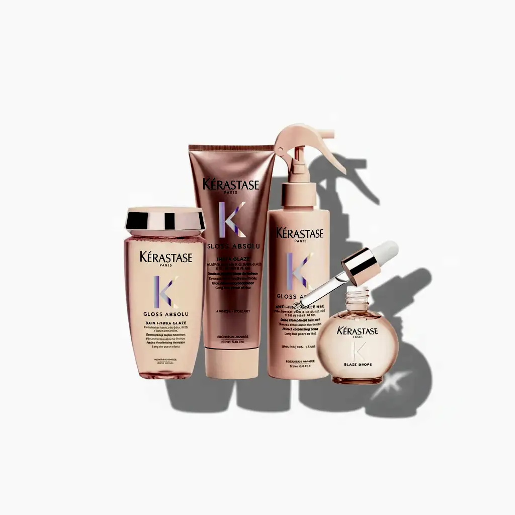 Kérastase hair care products on a white background